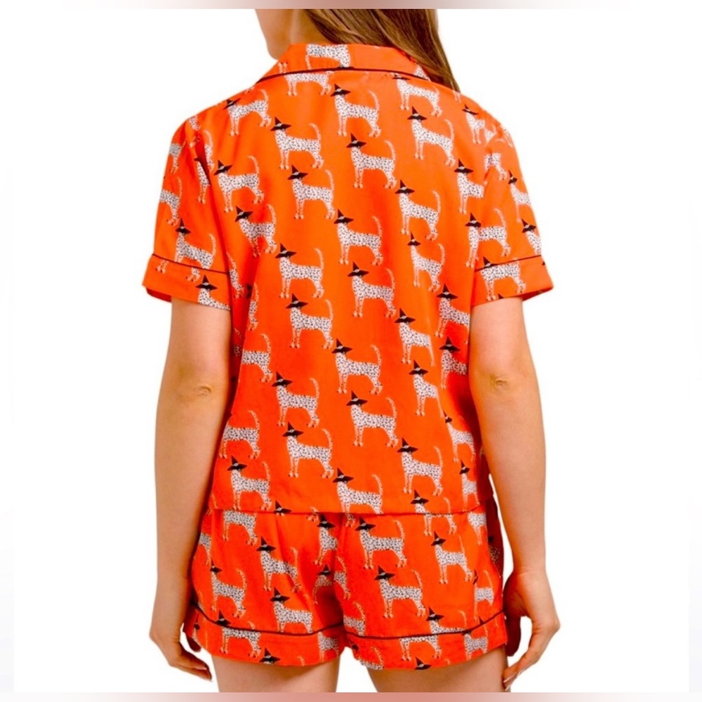 Funky Witch Cat Print Pajamas - Picture 7 of 8